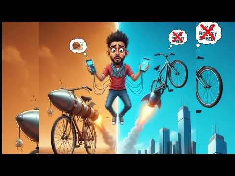 4G Mobile mein 5G ka Jhatka! 😂 Cycle mein Plane ka Tel? #comedy