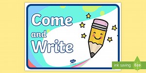 Come and Write Display Poster