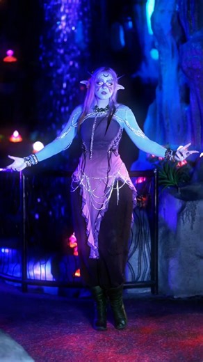 Bella LeBaron on Instagram: "Listen I was just going for night elf in general, but I had to incorporate Tyrande here somehow 😌💜 Ily @warcraft @blizzard Location: @dreamwalkpark ⋅⋅•⋅⊰༻•⋅𖤓⋅•༺⊱⋅•⋅⋅ 𖤓 Find me on @passes for bts, photos and more! 🧝‍♀️🌿 ⋅⋅•⋅⊰༻•⋅𖤓⋅•༺⊱⋅•⋅⋅ #worldofwarcraftcosplay #nightelfcosplay #casualfantasylook #fantasycore #elvenaesthetic videogame cosplay transition"