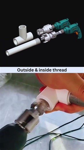 This drill bit makes leak-proof threads easy #diy #plumbing #useful