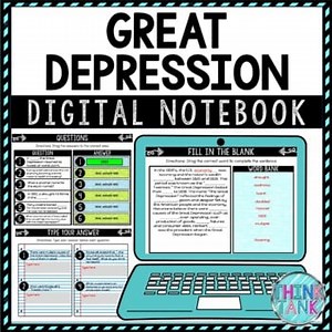 Great Depression DIGITAL Interactive Notebook