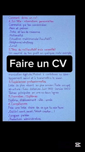 Modèle de CV Professionnel Efficace