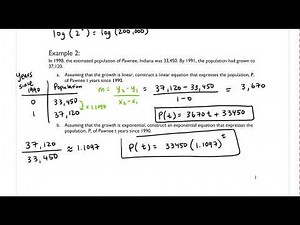 Applications of Exponential and Logarithmic Functions Part 1