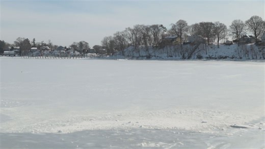 Frigid cold freezes parts of Narragansett Bay, traps boats at Apponaug Cove