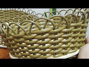 aprenda como fazer cesta de fibra rattan,passo a passo!