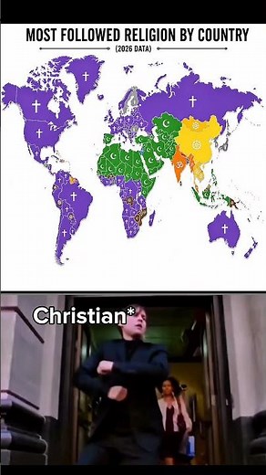Most Followed Religion by Country (2026) 🌍 | World Religion Map #facts