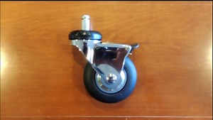 4 Inch Threaded Stem Caster Set with TPR Wheels, Set of 4