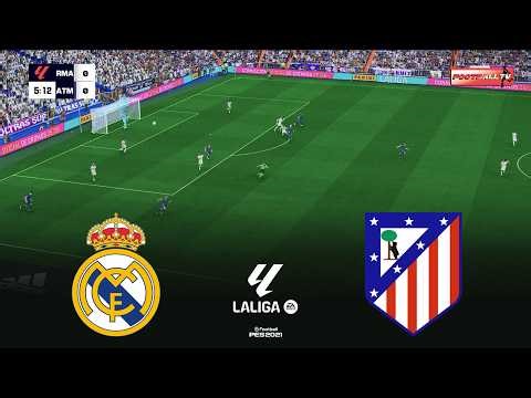 🔴Real Madrid vs Atletico Madrid - La Liga 2026 live | Pes 21 Gameplay Simulation