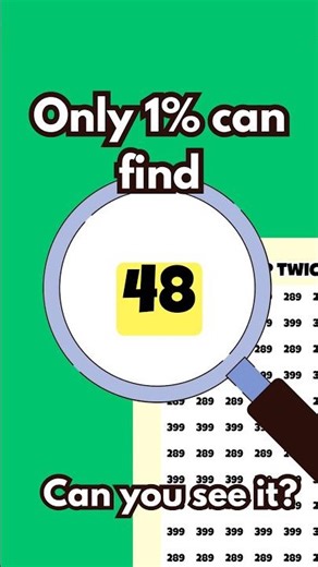 Find the Number 48 in 7 Seconds! 🔍 Quick Brain Puzzle #Shorts