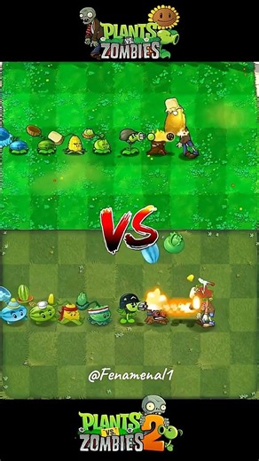 PVZ1 vs PVZ2 Team Plants vs Team Zombie #pvz2 #plantsvszombies2