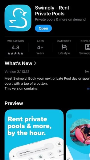 Yes this is real and you can do it too! Just search "Swimply" in the App Store