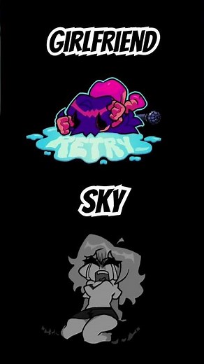 FNF GF VS SKY GAME OVER #fnf #fnfmod #sky #animation