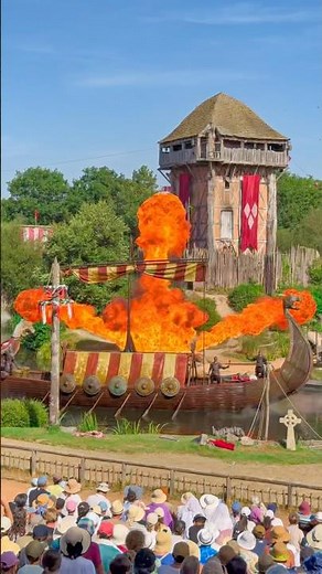VIKING SHIP RISES OUT OF WATER 🤯 / Puy du Fou, France