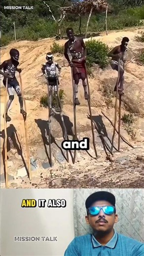 You Won’t Believe How This Ethiopian Tribe Walks on Stilts! 🦵🔥 #shortvideo #shorts #africa #viral