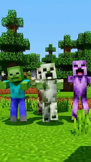 MINECRAFT mobs dancing funny #minecraft #minecraftshorts #letsplay #shortvideo