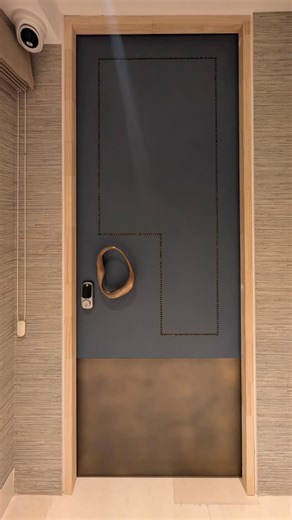 FINCH PROJECTS on Instagram: "Custom-made door - created in collaboration with @improvisiondesign and @missmarjsilva , featuring luxurious leather panels and aged brass detailing."