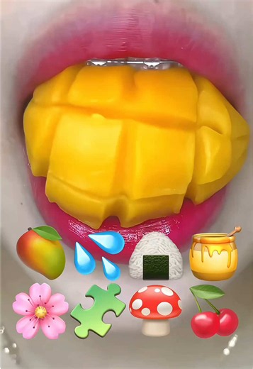 この絵文字の置き方ハマった🙂💖@Closer Food #口元asmr #口元動画 #口元だけ食べ物asmr #おすすめ | food eating videos
