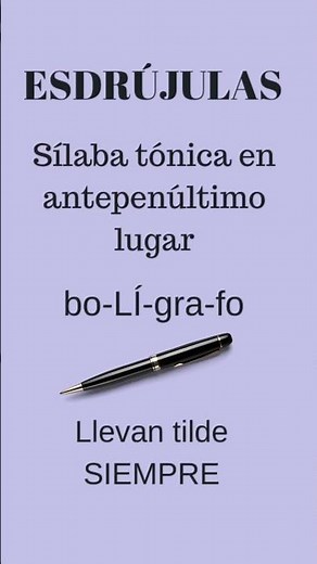 Clasificación de las palabras según su acento