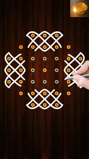 Easy 7 dots kolam 🌼 #muggulu #trending #shorts #kolam #rangoli #easykolam #viralshorts #viral