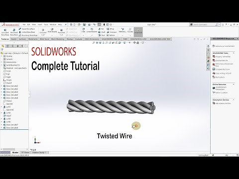 How to make a wire in SOLIDWORKS | SolidWorks Tutorial | Twisted Wire | Advance Swept Boss