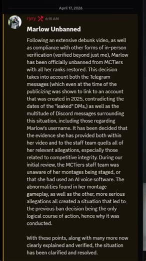 MarlowのBANが解除された⁉【DangerMario】【MCTIERS】【マインクラフト】 #minecraft #java