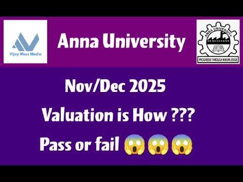 Anna University Nov/Dec 2025 Semester Exam Result Pass or Fail ??? Important Latest News 🧐🧐🧐 💯💯💯
