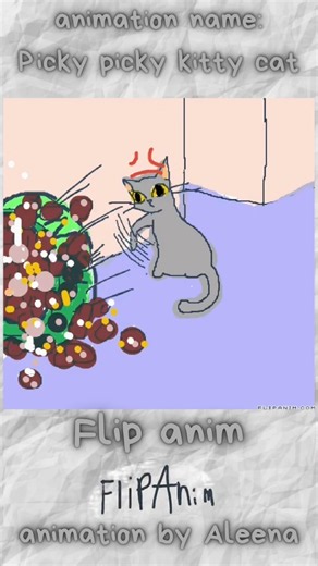 Flipanim: Picky picky kitty cat #flipanim #animation #catanimation #cats #catshorts