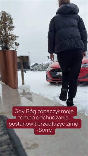 Ta zima to przeze mnie ! 🔥🔥 Albo dzięki mnie, jak kto woli 😂😅 ————————————————————————— #zima #zima2026 #odchudzanie #snieg #audia3sportback | Aleksandra Pieczarska -Kopalniana Thermomix-uje