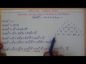BINOMIO DE NEWTON-TRIÁNGULO DE PASCAL