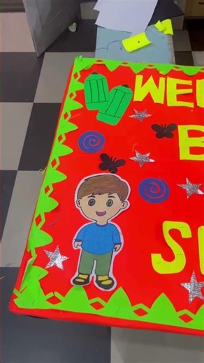 Welcome back board decoration, idea for School