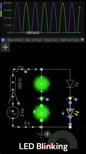 LED Blinking Circuit Using AC Power⚡ #electronic #scienceproject #science #experiment