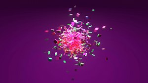 Download Animation of particles combining and forming a cube. 4k background animation for free