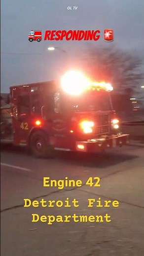 Fire Truck Responding #detroit #firedepartment Engine 42 - Lights & Sirens - 2026 #fire #firefighter
