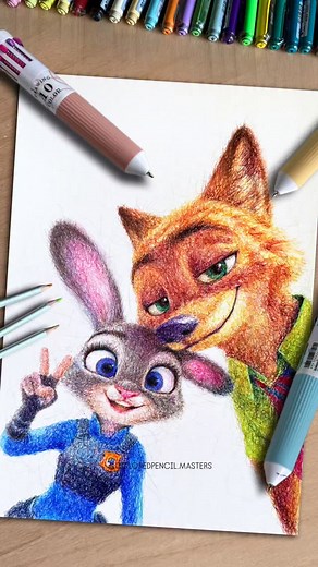 11K views · 265 reactions | Colored pencil drawing by artist Art Hacker (Douyin) — a lively fan art piece full of color, texture, and playful energy. The artist’s strokes capture personality and warmth with vibrant realism. Artist: Art Hacker (Douyin) #coloredpencildrawing #fanart #illustrationart #colorpencilart #realismart #fineart #drawingprocess | Color Pencil Masters | Facebook