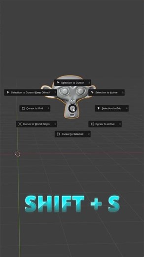 Blender Quick Tip: Center Any Object Instantly (Shift + S Trick)