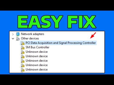 How To Fix PCI Data Acquisition and Signal Processing Controller Driver in Device Manager