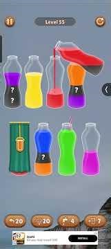 Color Water Sort Wooden Puzzle – Level 55 | Relaxing Android Gameplay #games #short #gaming #shorts