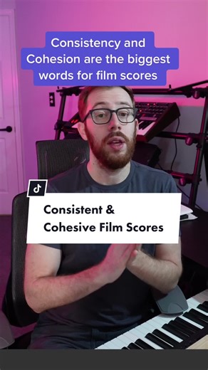 My most important words at the moment for film composers are **consistency** and **cohesion.** 🔗 The bigger you can achieve those in your film music, the more the film itself is going to feel consistent and cohesive to the audience. That’s a good movie in my book. 🎬👍 You know the answer — it starts with themes and sound palettes. Work on your themes, that way they can have their melodies reused and adapted to different moods, tempos, and emotions. Your sound palette makes sure your production