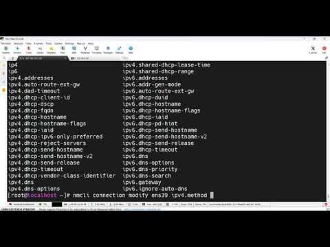 manually assign ip address of linux server used nmcli