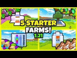 5 BEST STARTER FARMS In Minecraft Bedrock 1.21! (2025!)