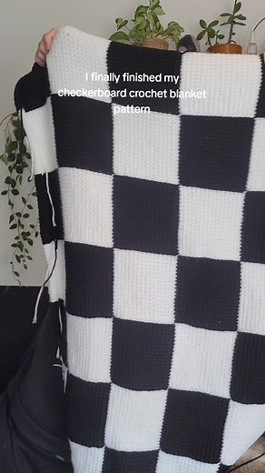 Crochet Checkerboard Blanket Pattern Tutorial