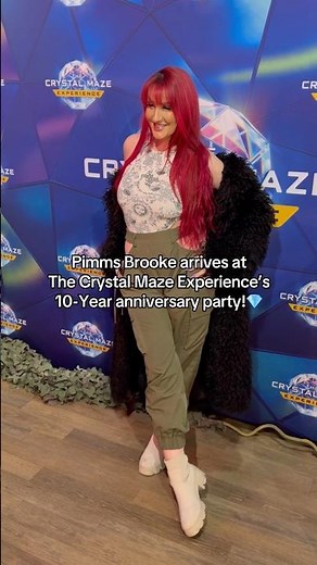 Pimms Brooke arrives at The Crystal Maze Experience’s 10-Year anniversary party 💎