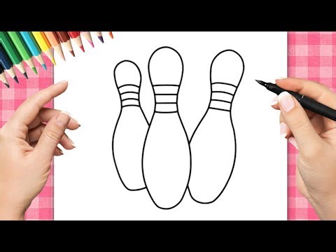 COMMENT DESSINER DES QUILLES DE BOWLING ? (Dessin facile étape par étape)