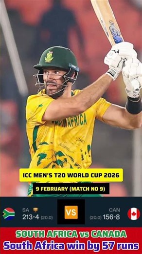 South Africa vs Canada | SA win by 57 runs (match no 9) #savscanada