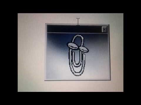 Windows 98 Clippy dancing because I love clippy