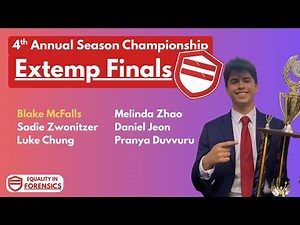 4th Annual Season Championship Extemporaneous Speaking Final Round
