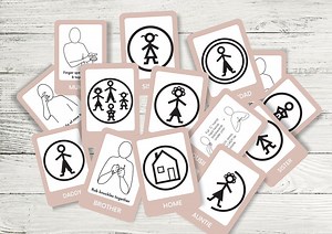 Makaton | Flashcards Symbols & Matching Signs | Topic: FAMILY [EYFS/ KS1/ SEN] - Etsy Australia