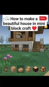 mini block craft game mein Ek Sundar Ghar kaise banaen#shorts