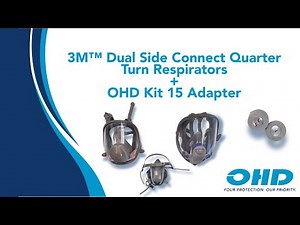 Connecting a 3M™ Dual Side Connect Quarter Turn Respirator to an OHD Kit 15 Adapter for QuantiFit2