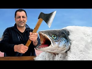 🔥 Baked Fish in Fiery Salt Shell 🌊 Wilderness Cooking